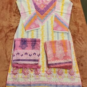 Premium Cotton Digital Print থ্রি পিস | Ladies Summer Dress BD