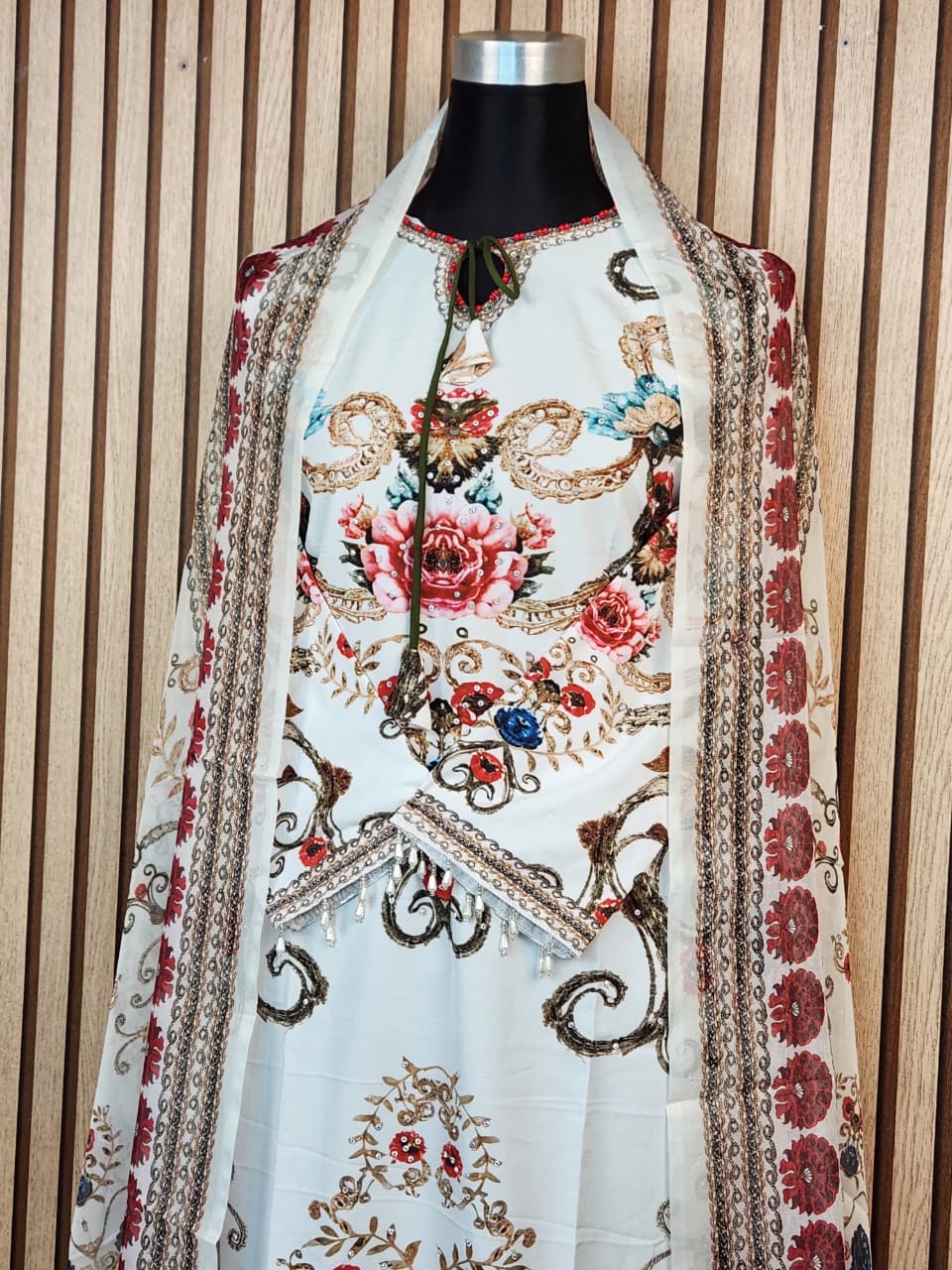 Premium Silk Digital Print 3 Piece Dress – Elegant Women Collection - Image 5