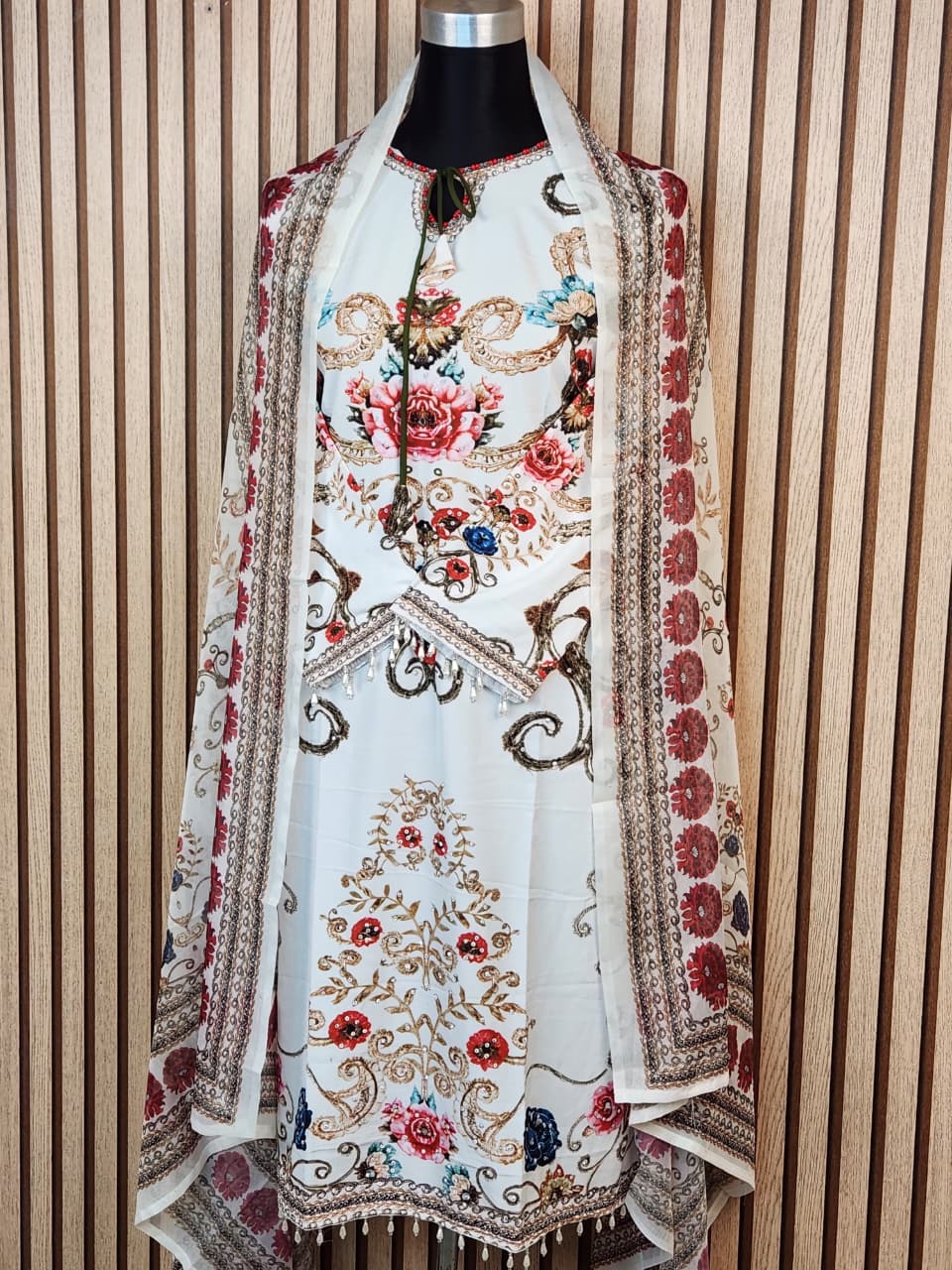 Premium Silk Digital Print 3 Piece Dress – Elegant Women Collection - Image 4