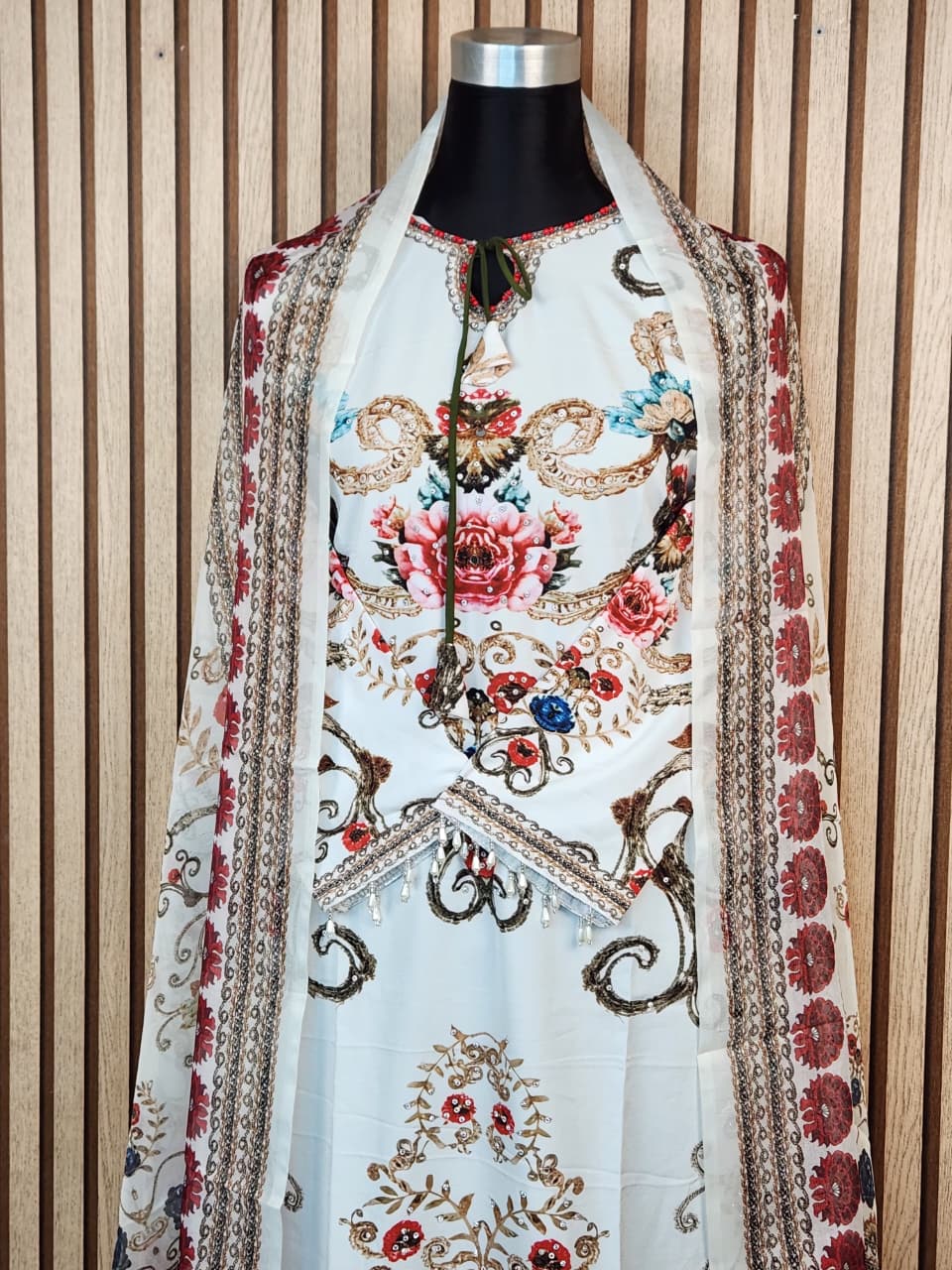 Premium Silk Digital Print 3 Piece Dress – Elegant Women Collection - Image 3