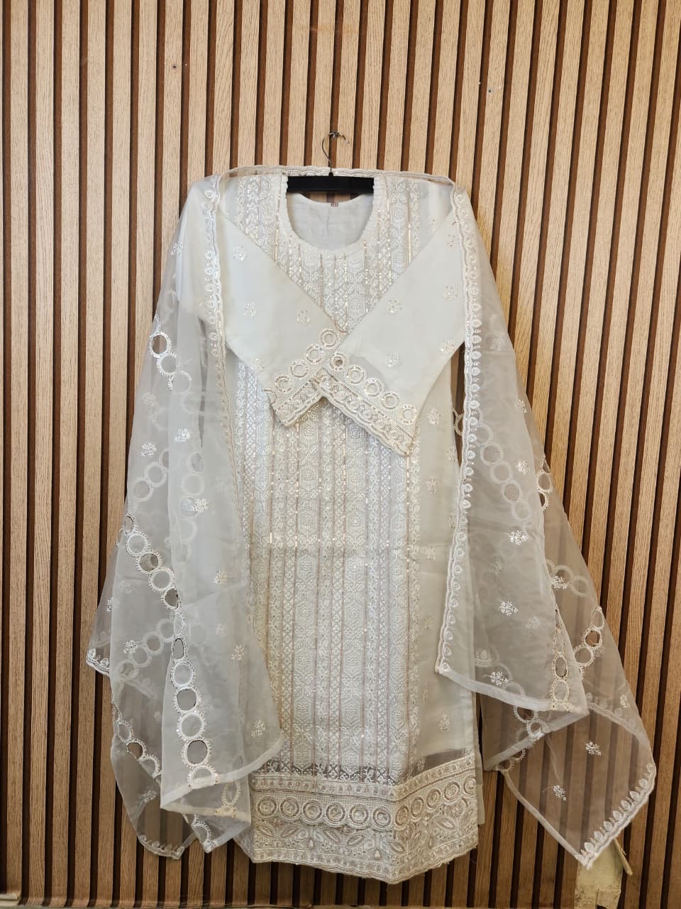 Premium Georgette 3 Piece Dress in Bangladesh – Embroidery & Sequence Work - Image 3