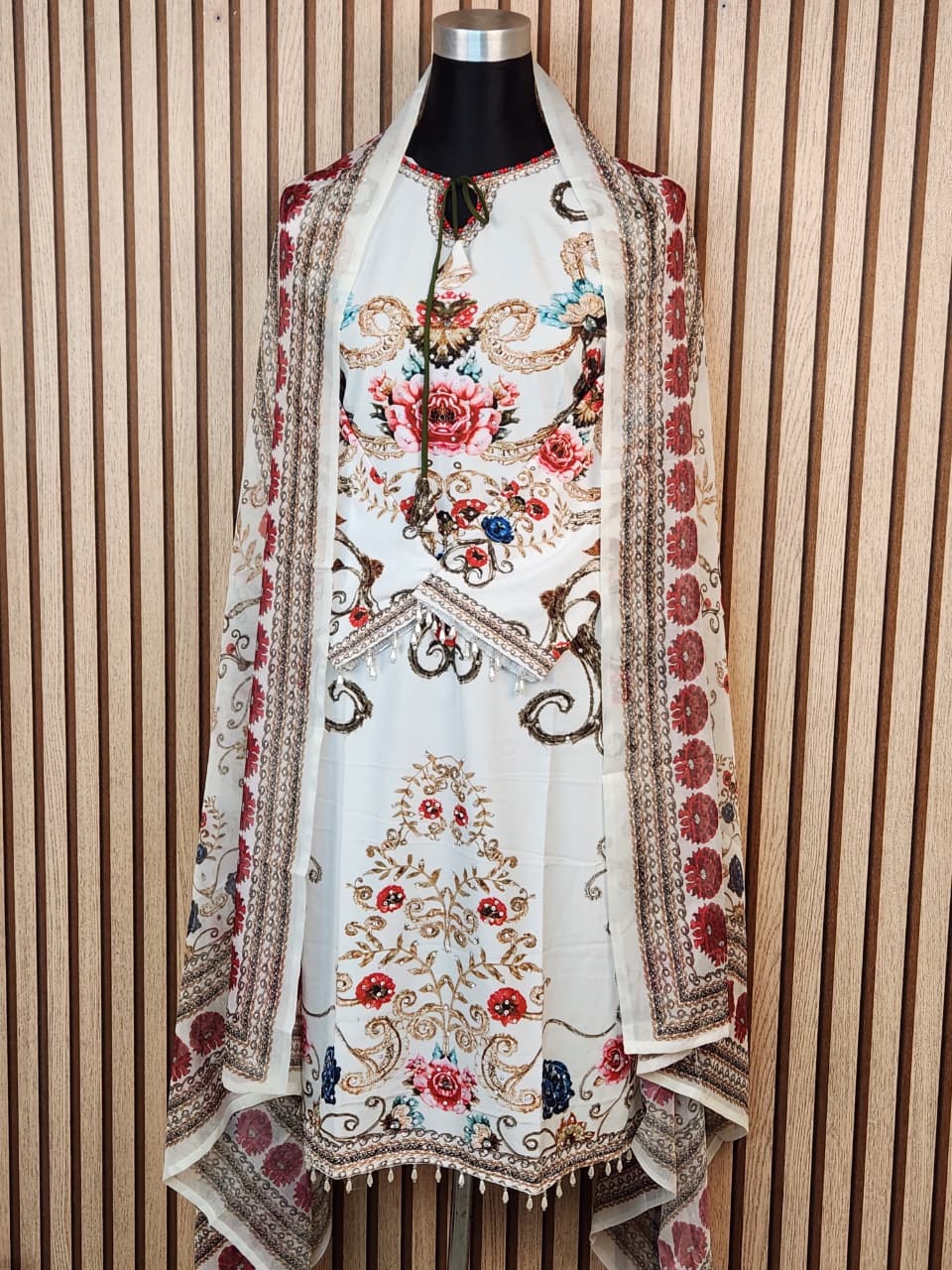 Premium silk digital print 3 piece dress for women in Bangladesh